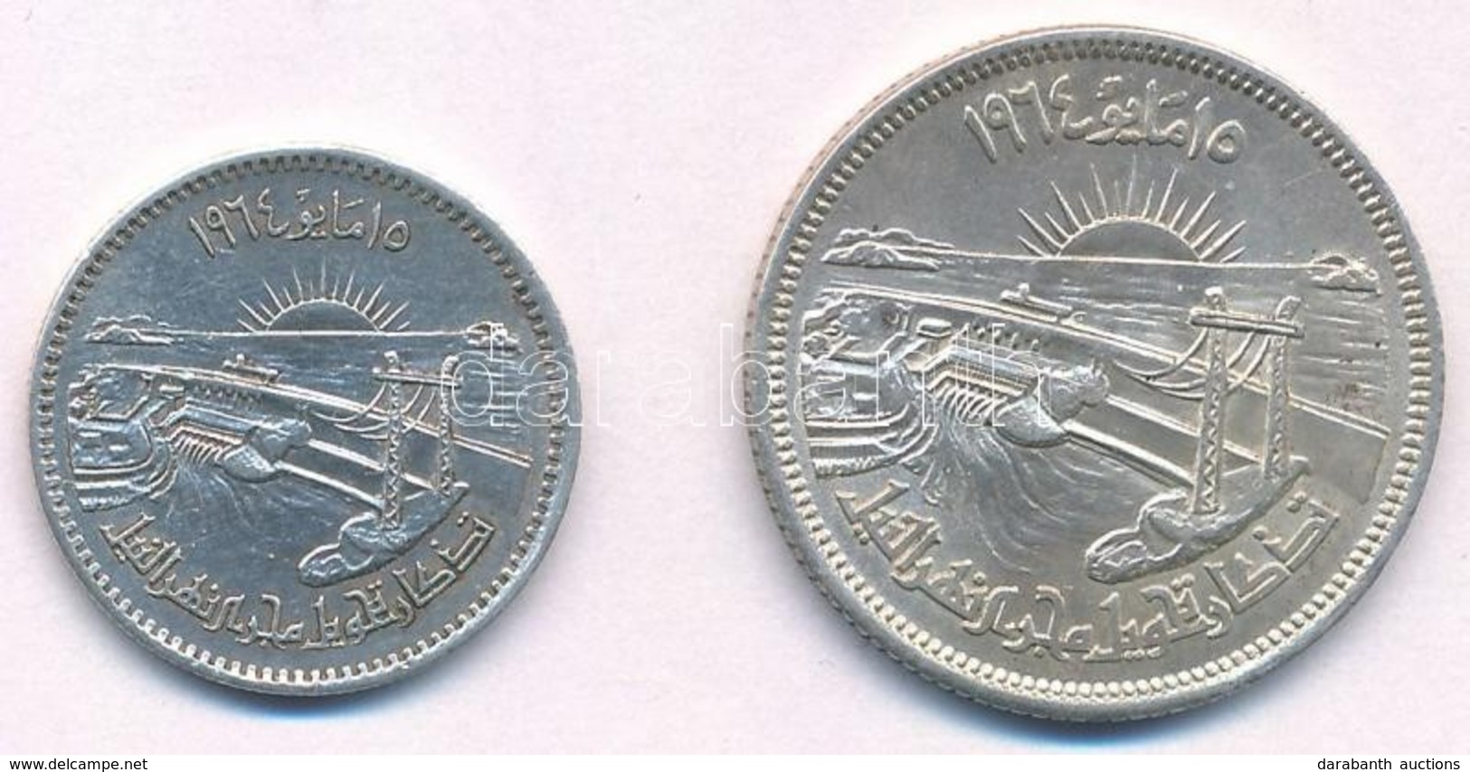 Egyiptom 1964. 5p Ag 'Nílus Mederszabályozása' + 10p Ag 'Nílus Mederszabályozása' T:2
Egypt 1964. 5 Piastres Ag 'Diversi - Non Classés