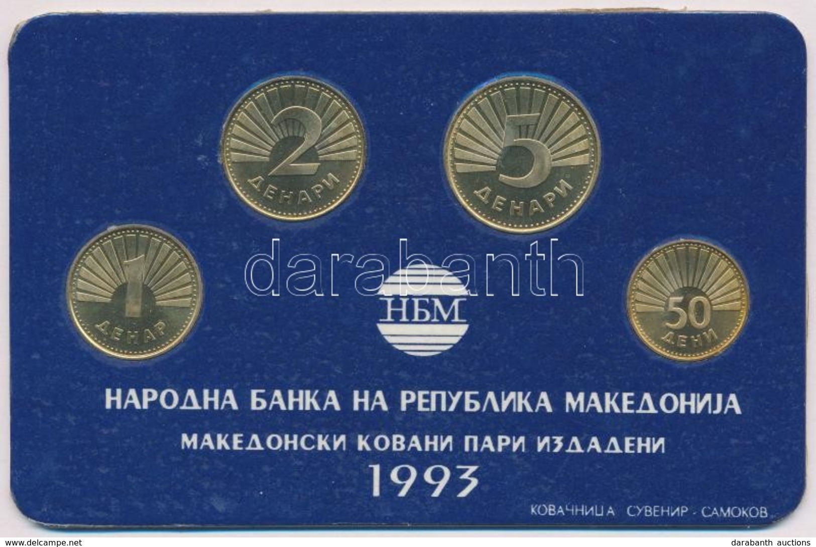 Macedónia 1993. 50d-5D (4xklf) Forgalmi Sor T:1,1-
Macedonia 1993. 50 Deni - 5 Denar (4xdiff) Coin Set C:UNC,AU - Sin Clasificación