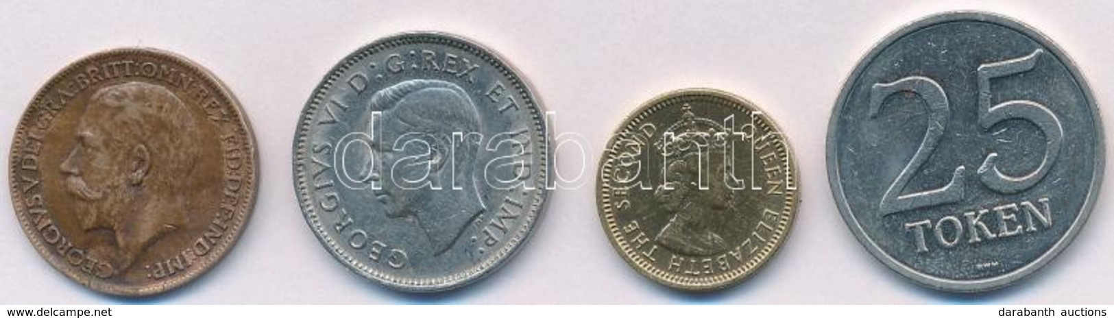 Vegyes: Nagy-Britannia 1912. 1f Br 'V. György' + Kanada 1940. 5c Ni 'VI. György' + Hong Kong 1972. 5c Ni-Br 'II. Erzsébe - Sin Clasificación