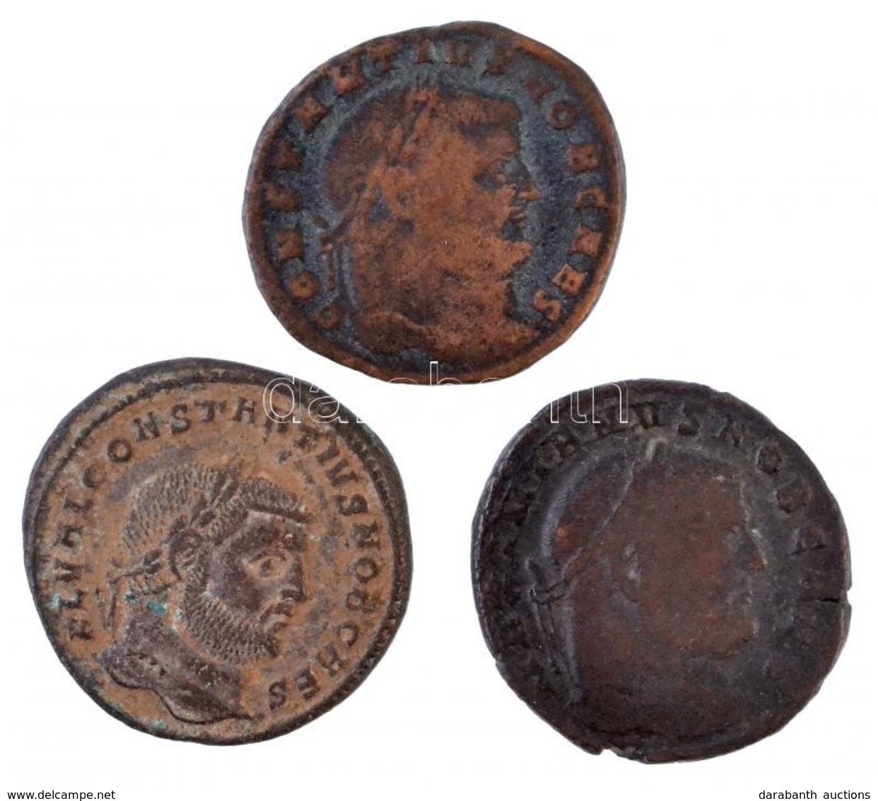 Római Birodalom 3db-os Vegyes Rézpénz Tétel, Közte 2db I. Constantius és 1db Maximianus T:2-
Roman Empire 3pcs Of Variou - Sin Clasificación