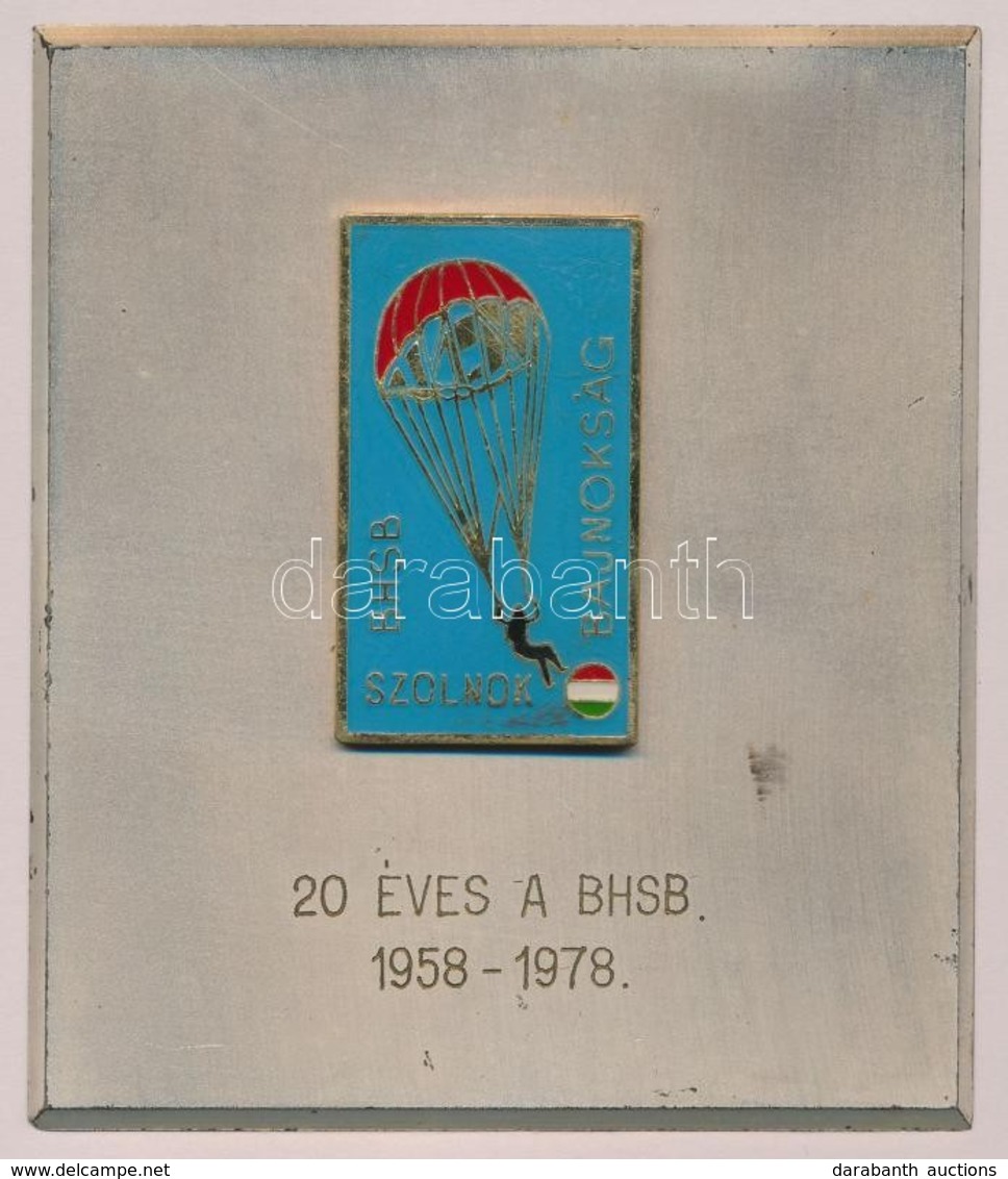 1978. 'BHSB Bajnokság - Szolnok' / '20 éves A BHSB' Fém Plakett, Gravírozott (103x90mm) T:1-,2 - Otros & Sin Clasificación