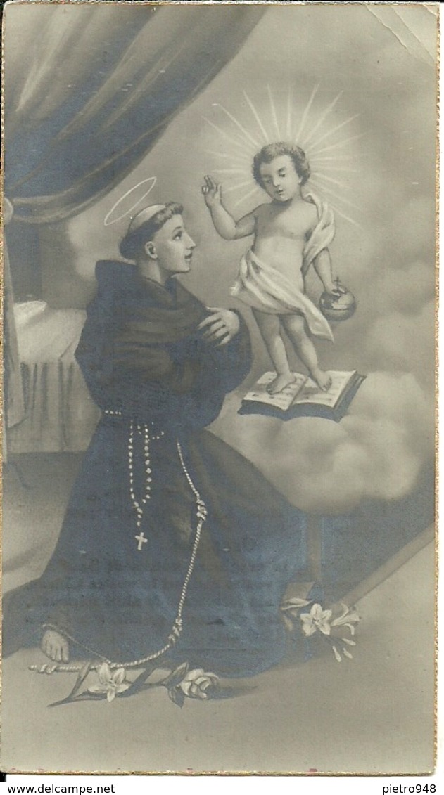 Santino "Sant'Antonio Di Padova E Gesù Bambino" Venerato Nel Santuario Di Anzino (Ossola), Novara 1905 - Images Religieuses