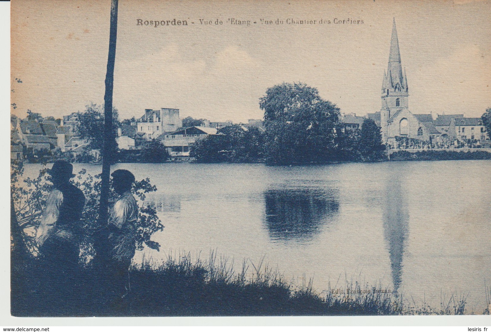 C.P.A. - ROSPORDEN - VUE DE L'ETANG - VUE DU CHANTIER DES CORDIERS - - Autres & Non Classés