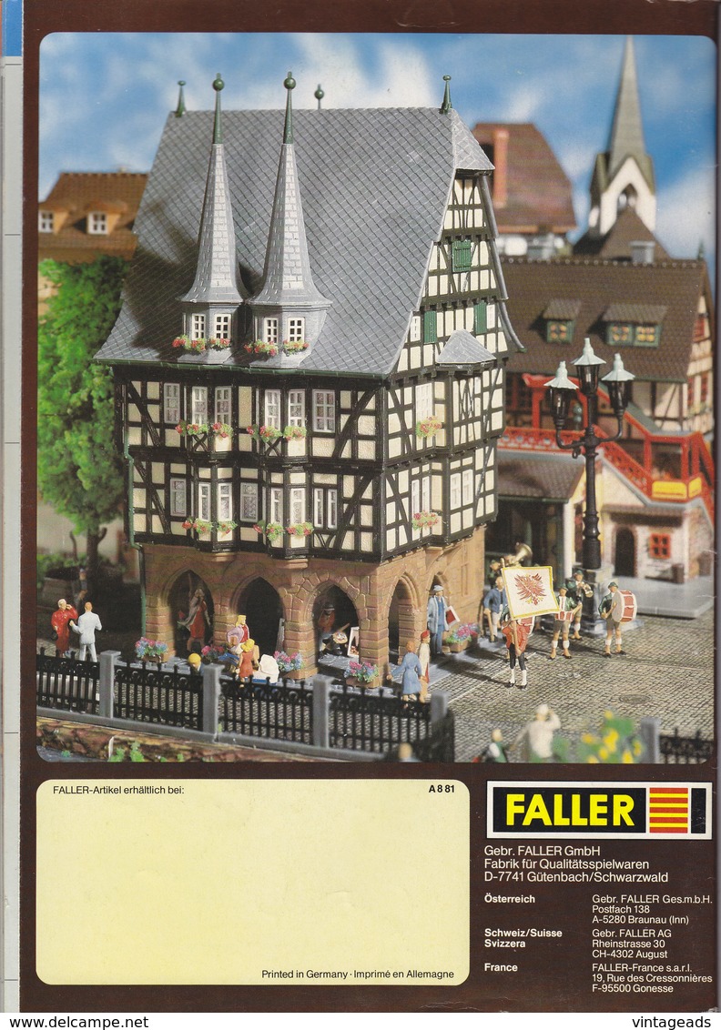 KAT211 Modellkatalog FALLER Gesamt-Katalog 1981, Neuw., Deutsch, 125 Seiten - Littérature & DVD