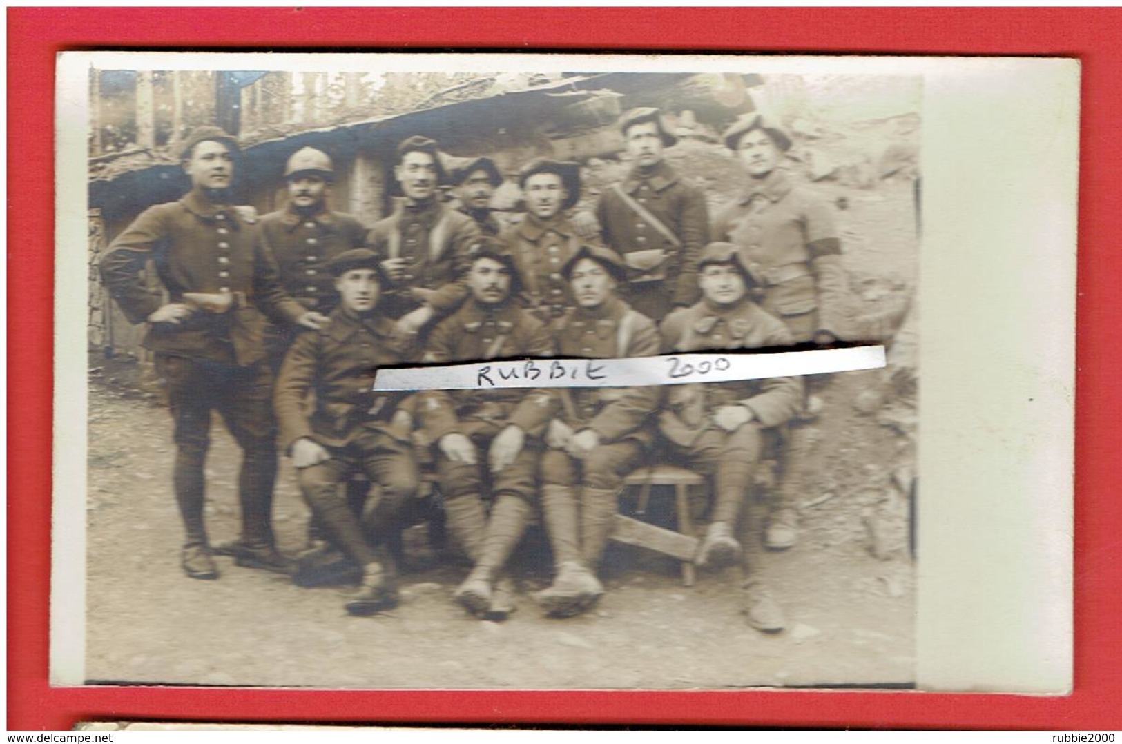 PHOTOGRAPHIE GUERRE 1914 1918 WWI SOLDATS DU 106e BATAILLON DE CHASSEURS A PIED - Guerre, Militaire
