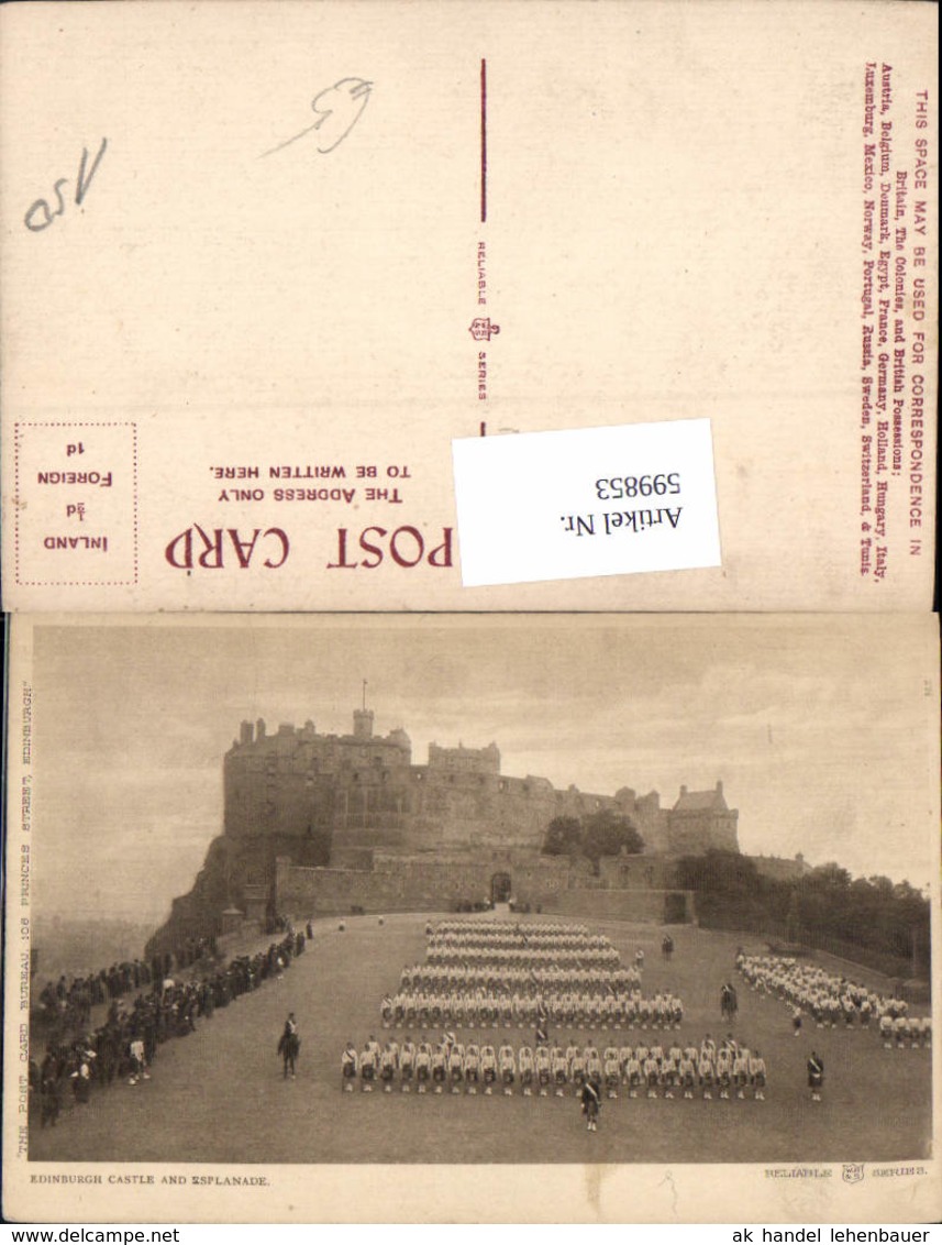 599853,Edinburgh Castle And Esplanade Great Britain - Ohne Zuordnung