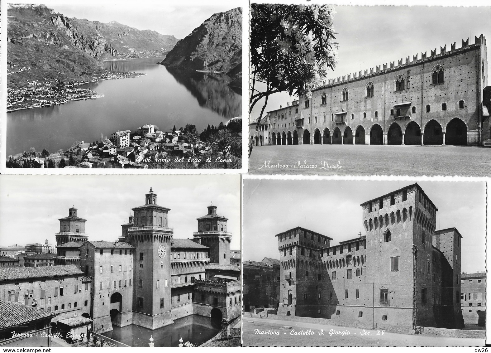 Lot n° 88 de 100 cartes d'Italie (CPA et CPSM): Firenze, Roma, Bellagio, Venezia, Como, Aosta, Padova...