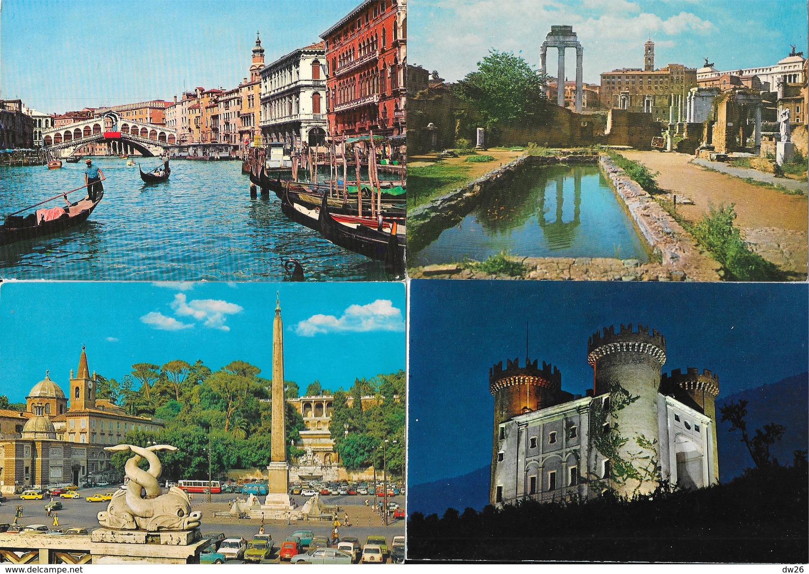 Lot n° 88 de 100 cartes d'Italie (CPA et CPSM): Firenze, Roma, Bellagio, Venezia, Como, Aosta, Padova...