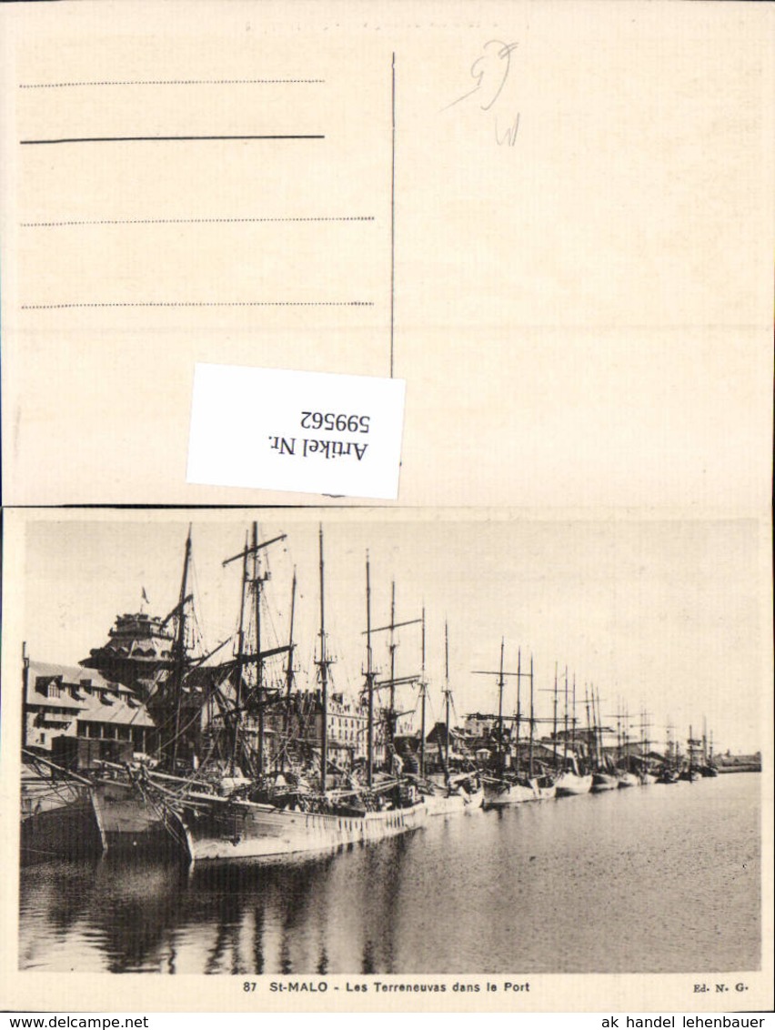 599562,Segelschiffe St Malo Les Terreneuvas Dans Le Port Hafen - Segelboote