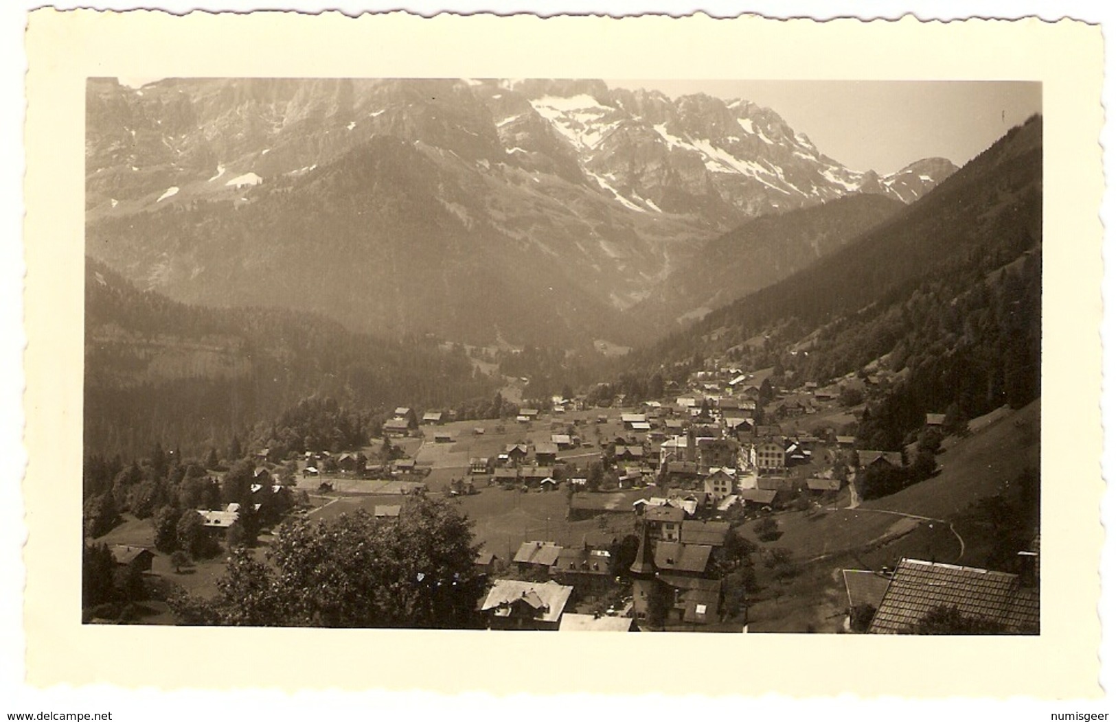 SUISSE- ( VALAIS ) - Champery - Les Dents Blanches Vues Du Chemin Du Calvaire ( Photo: Format  12 X 7.5 ) - Lieux