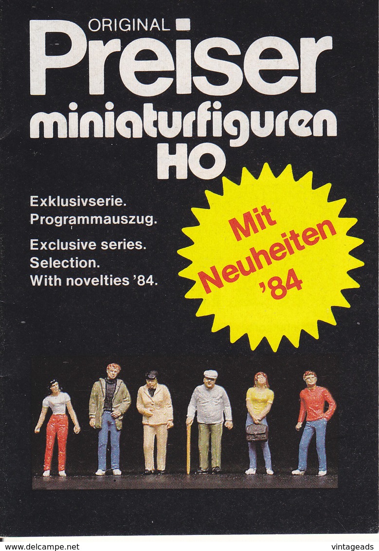 KAT236 Alter Modellkatalog Preiser Miniaturfiguren H0, 1984, Neu - Literatuur & DVD