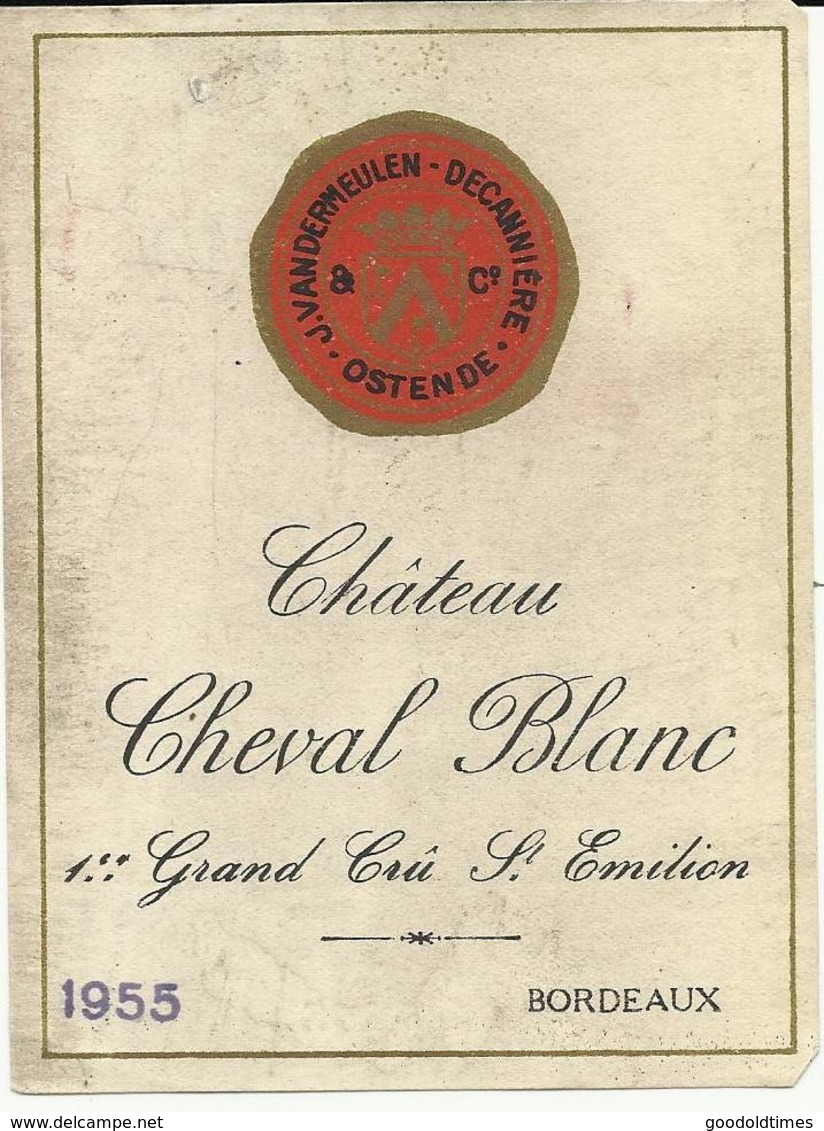 Chateau Cheval Blanc 1er Grand Cru St Emilion 1955 Bordeaux   (6) - Blancs