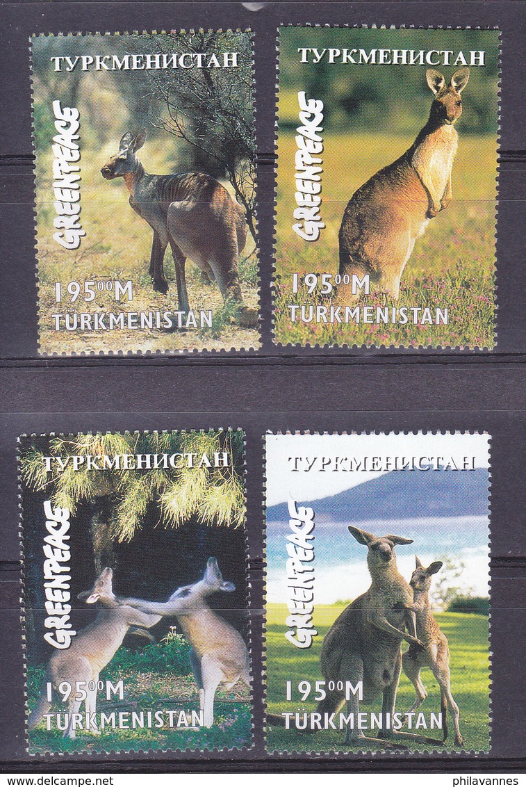 TURKMENISTAN,    N°94/97 , 1997 ,cote 10€ , Kangourou, Greenpeace ( W1903/110) - Turkménistan