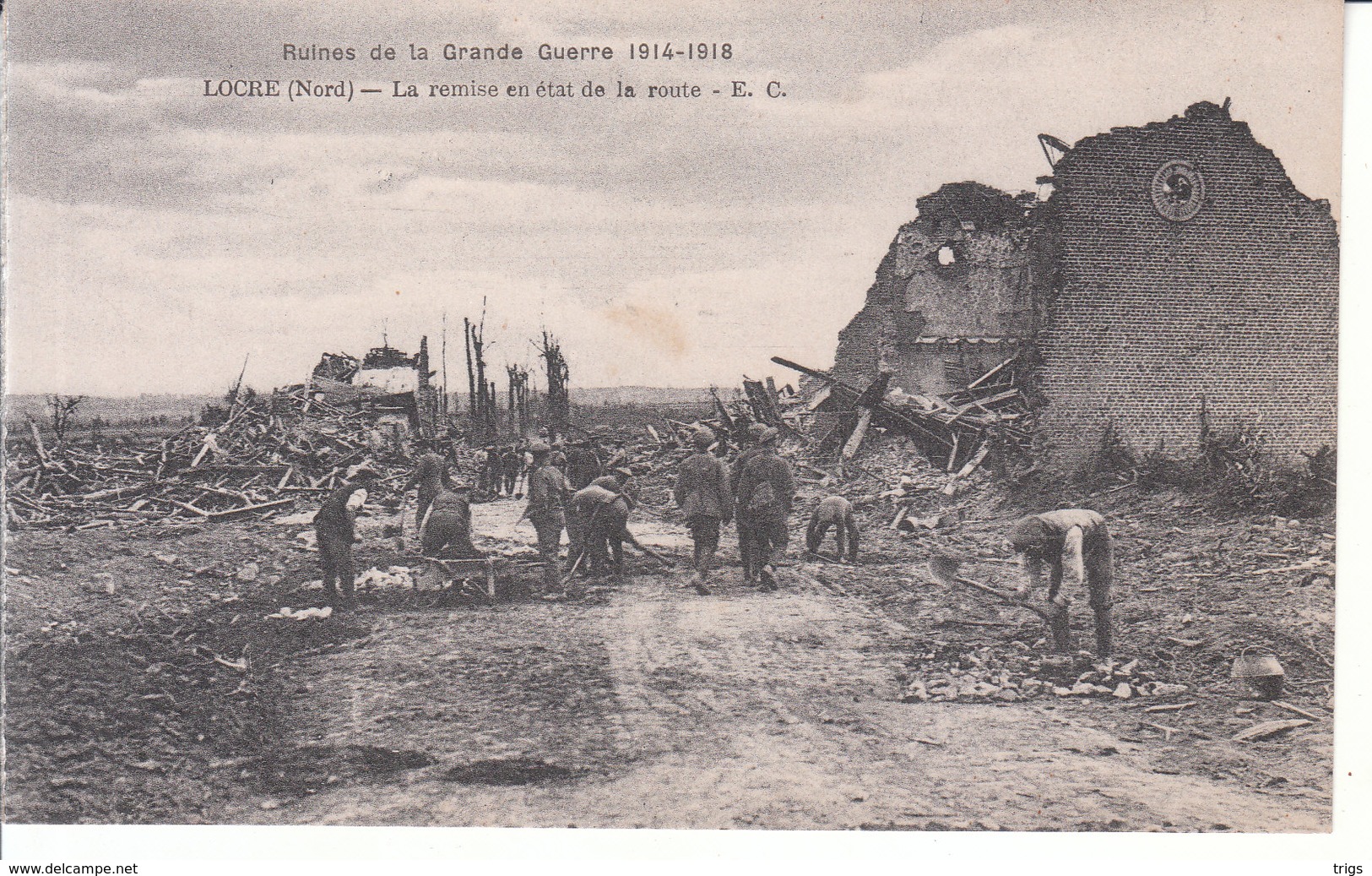 Locre (1914-1918) - La Remise En état De La Route - Heuvelland