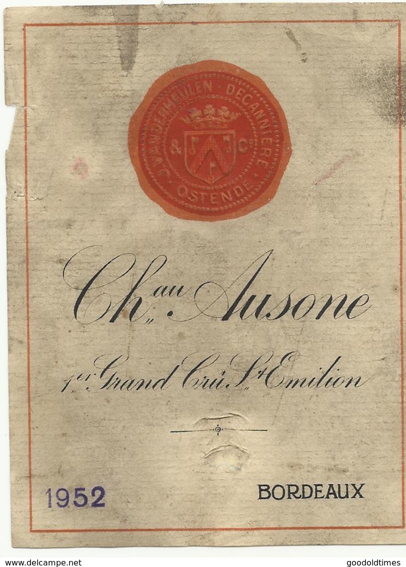 Chateau Ausone 1er Grand Cru St Emilion 1952 Bordeaux  (11) - Bordeaux