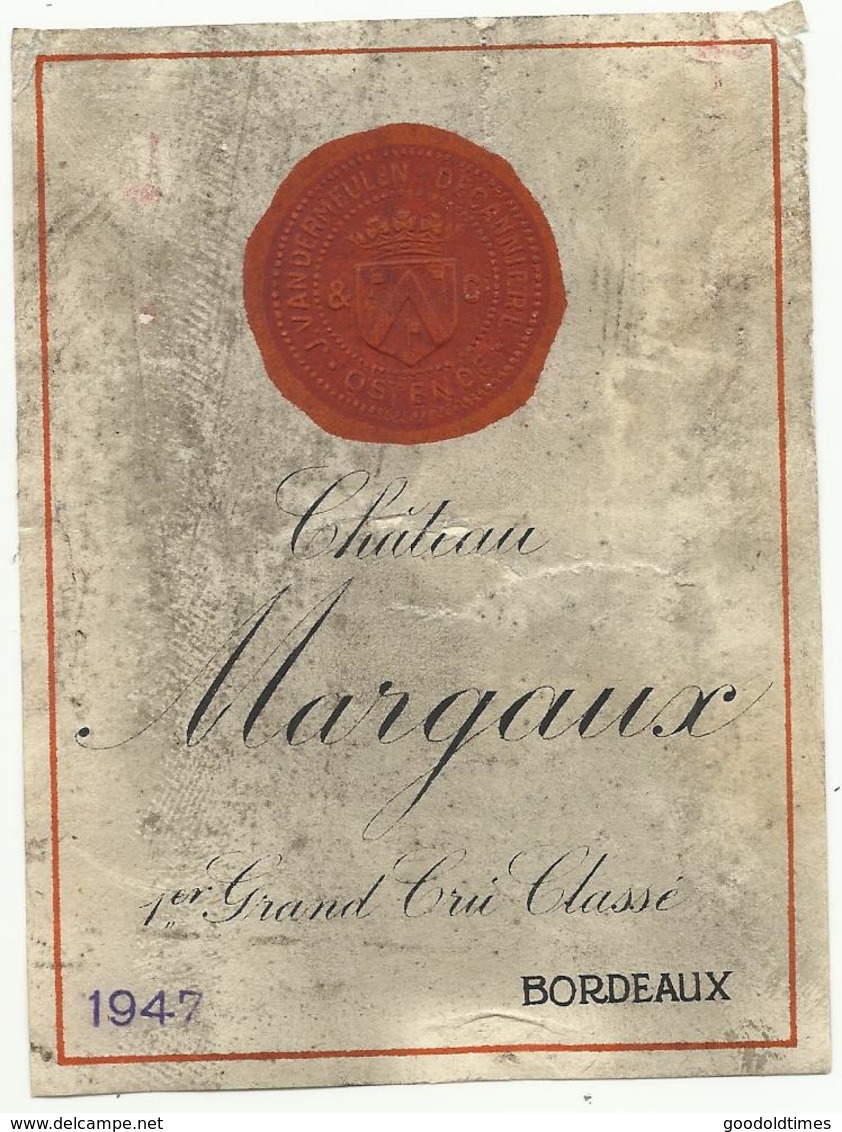 Chateau Margaux 1er Grand Cru Classé 1947 Bordeaux  (12) - Bordeaux