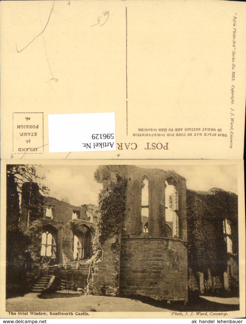 596129,The Oriel Window Kenilworth Castle Ruine Burg Schloss United Kingdom - Sonstige & Ohne Zuordnung