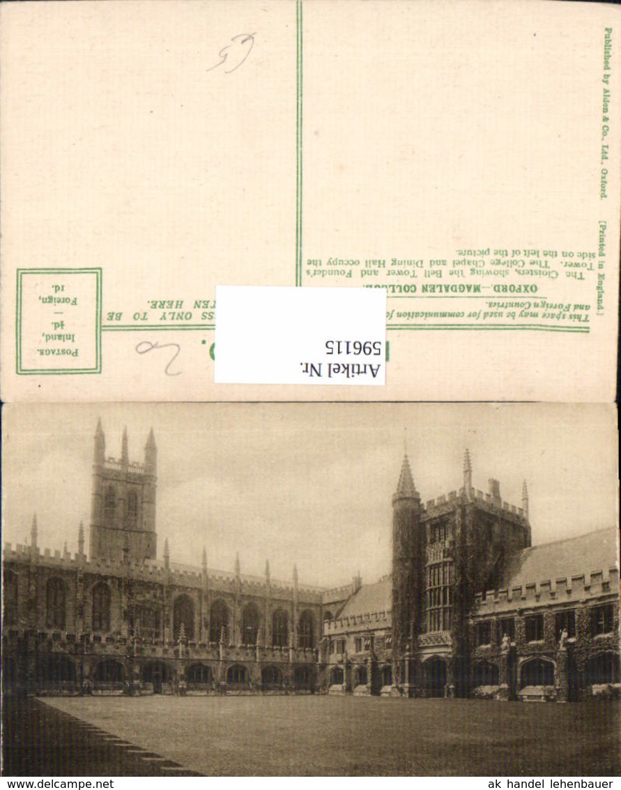 596115,Oxford Magdalen College United Kingdom - Sonstige & Ohne Zuordnung