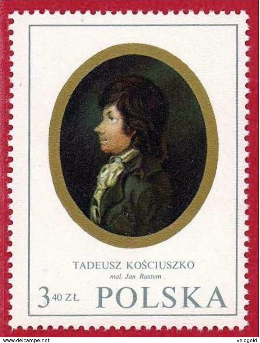 Polonia. Poland. 1970. Mi 2022. Miniatures. Tadeusz Kosciuszko (1746-1817), By Jan Rustem - Nuevos