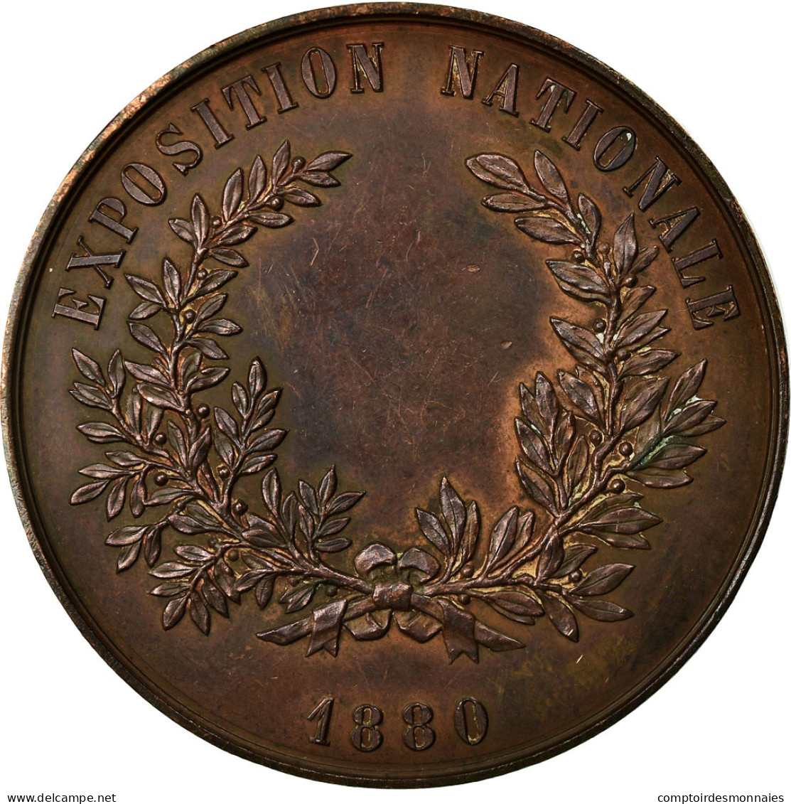 Belgique, Médaille, Léopold II, Exposition Nationale, 1880, Wiener, TTB+ - Autres & Non Classés