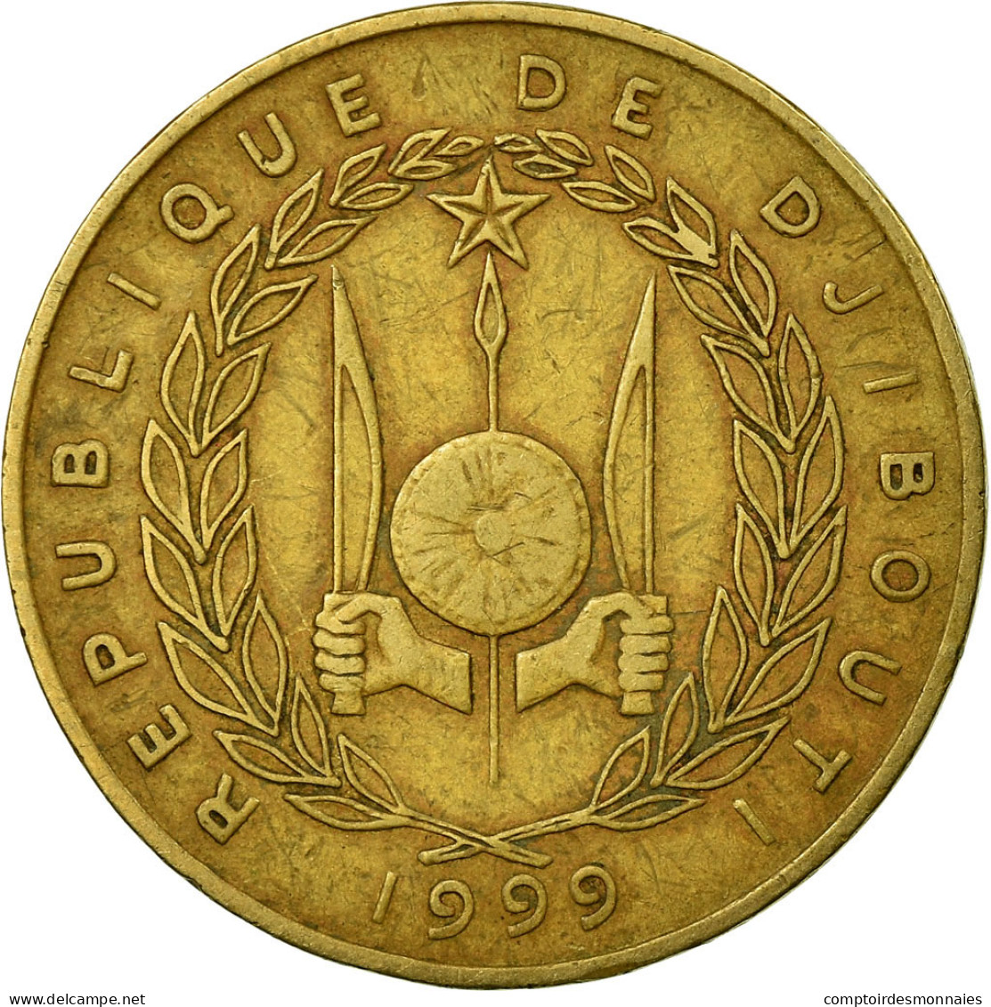 Monnaie, Djibouti, 20 Francs, 1999, Paris, TB, Aluminum-Bronze, KM:24 - Dschibuti