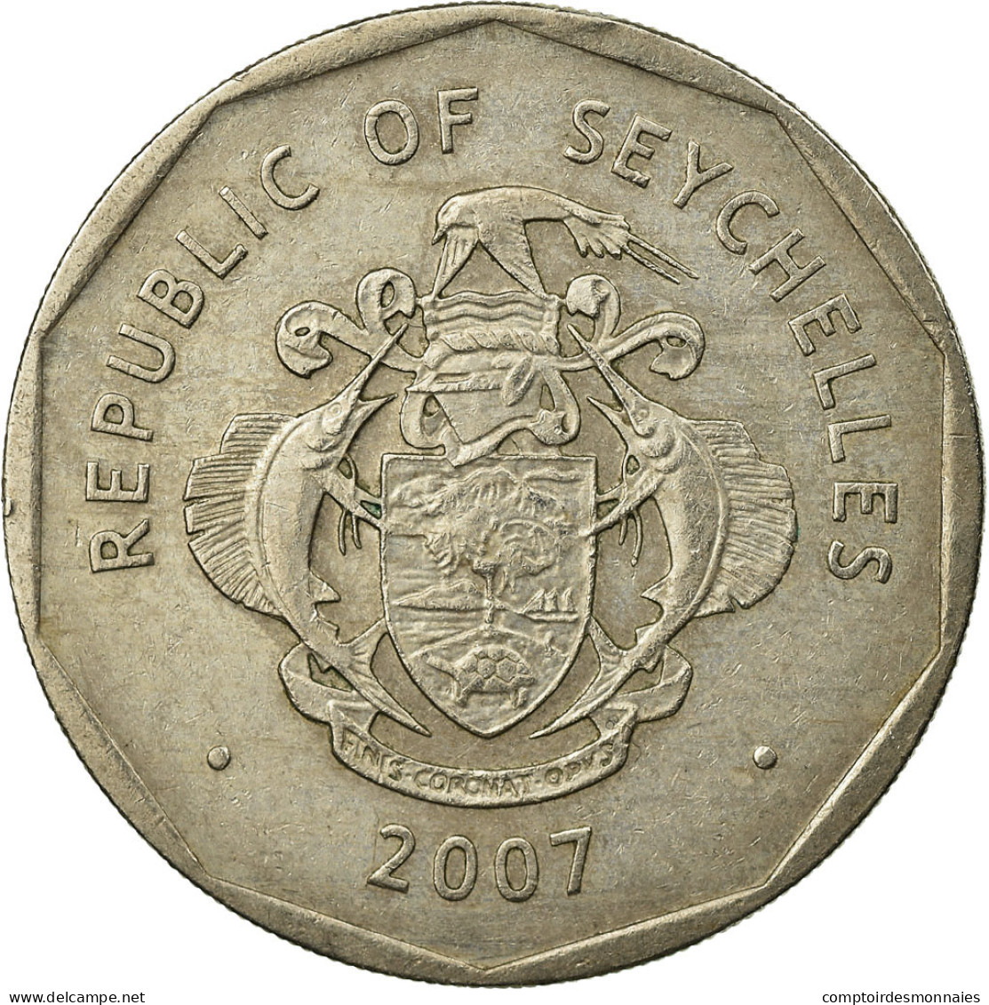 Monnaie, Seychelles, 5 Rupees, 2007, British Royal Mint, TTB, Copper-nickel - Seychelles