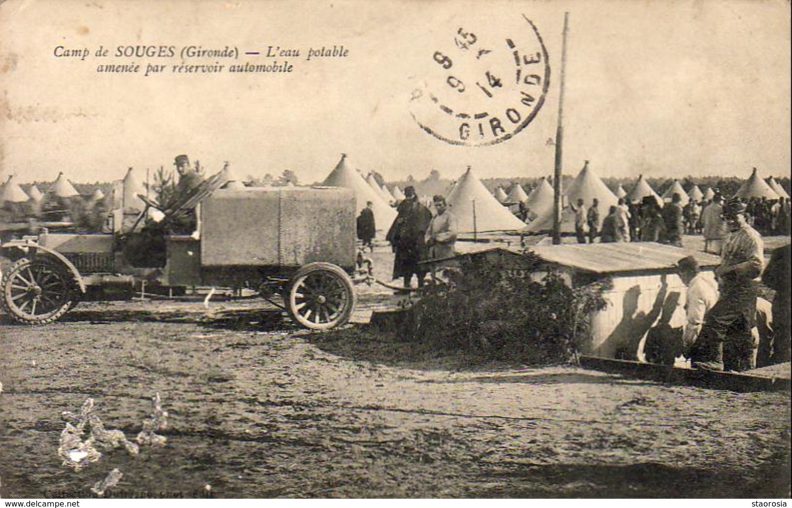 D33 CAMP DE SOUGES ( Martignas Sur Jalles ) L'Eau Potable Amenée Par Réservoir Automobile - Autres & Non Classés