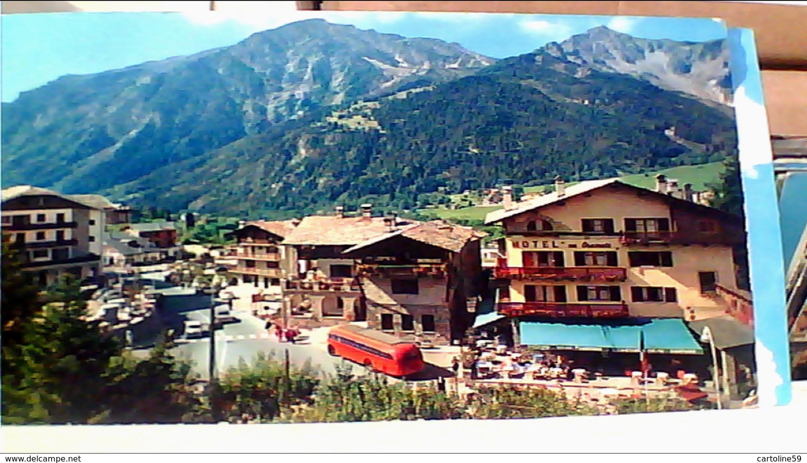 COURMAYEUR HOTEL AU CHAMOIS PIAZZALE POSTE  AUTOBUS  VALLE D'AOSTA VB1961 HB8522 - Altri & Non Classificati