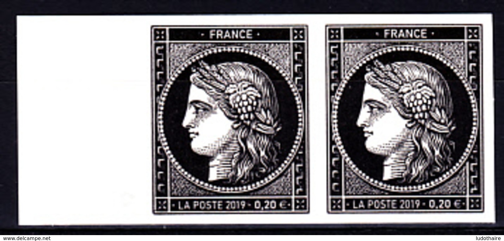 Cérès Paire 2 X 0.20 € Bord De Feuille Non Dentelé, 170 Ans Du Premier Timbre De France 1849/2019 - Neufs