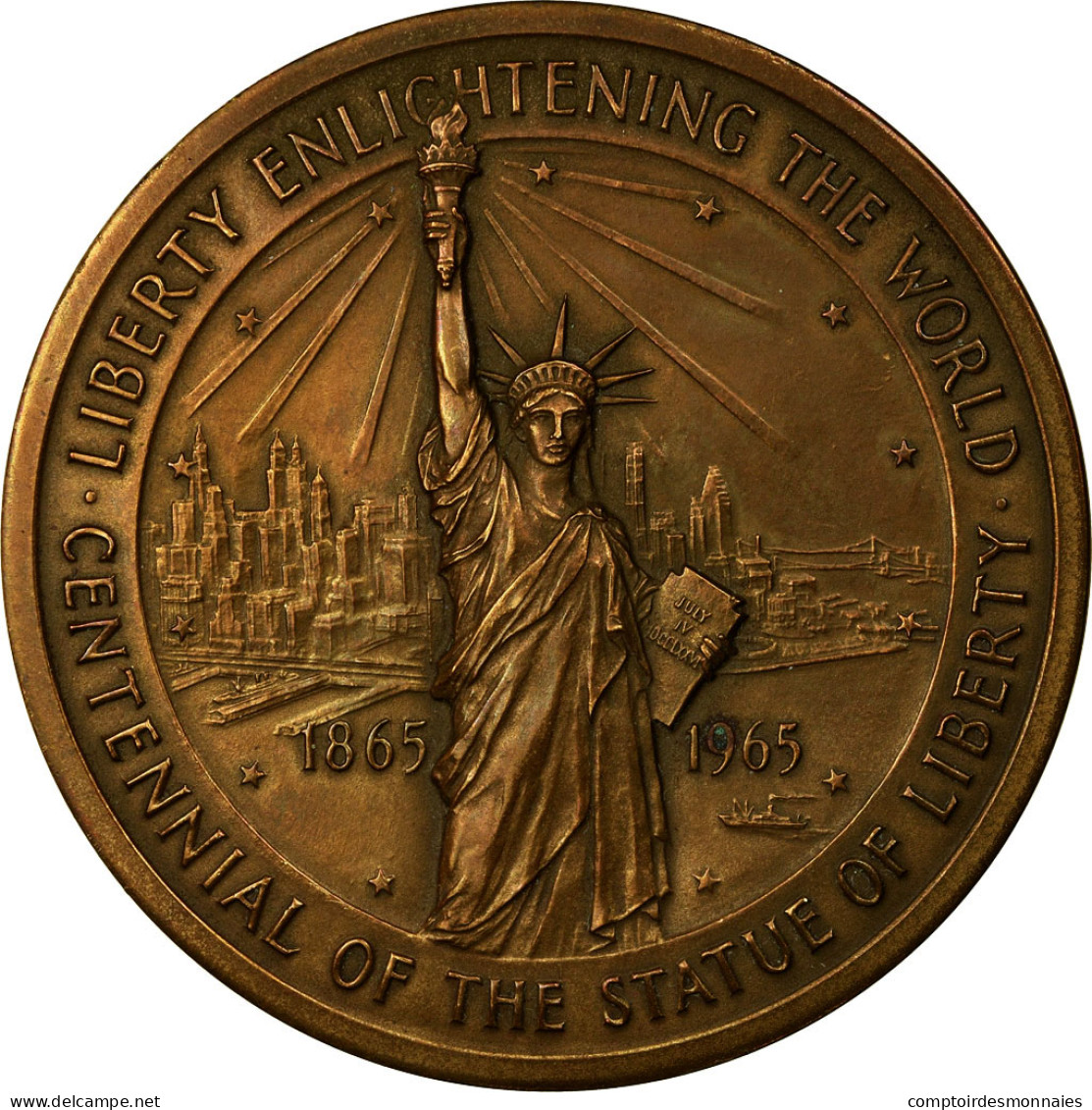 United States Of America, Médaille, Centenaire De La Statue De La Liberté - Autres & Non Classés