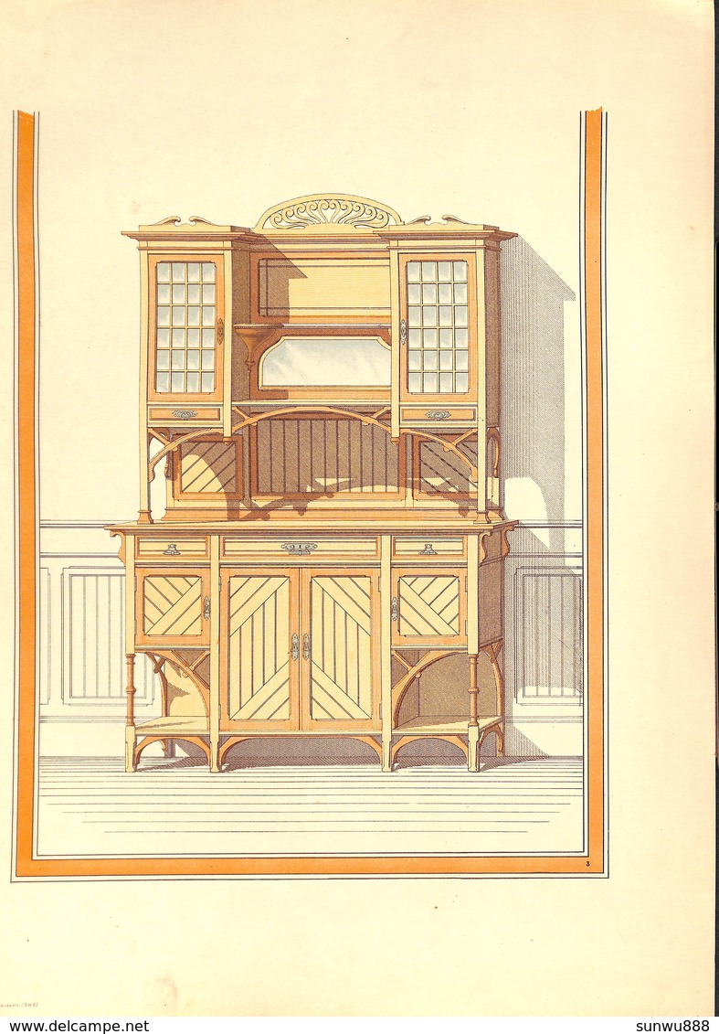 Lot 39 Planches Catalogue Litho Colorisée Meuble Editeur Ch Juliot à Dourdan (Art Nouveau Lorraine Essone Design Bertin? - Autres Plans