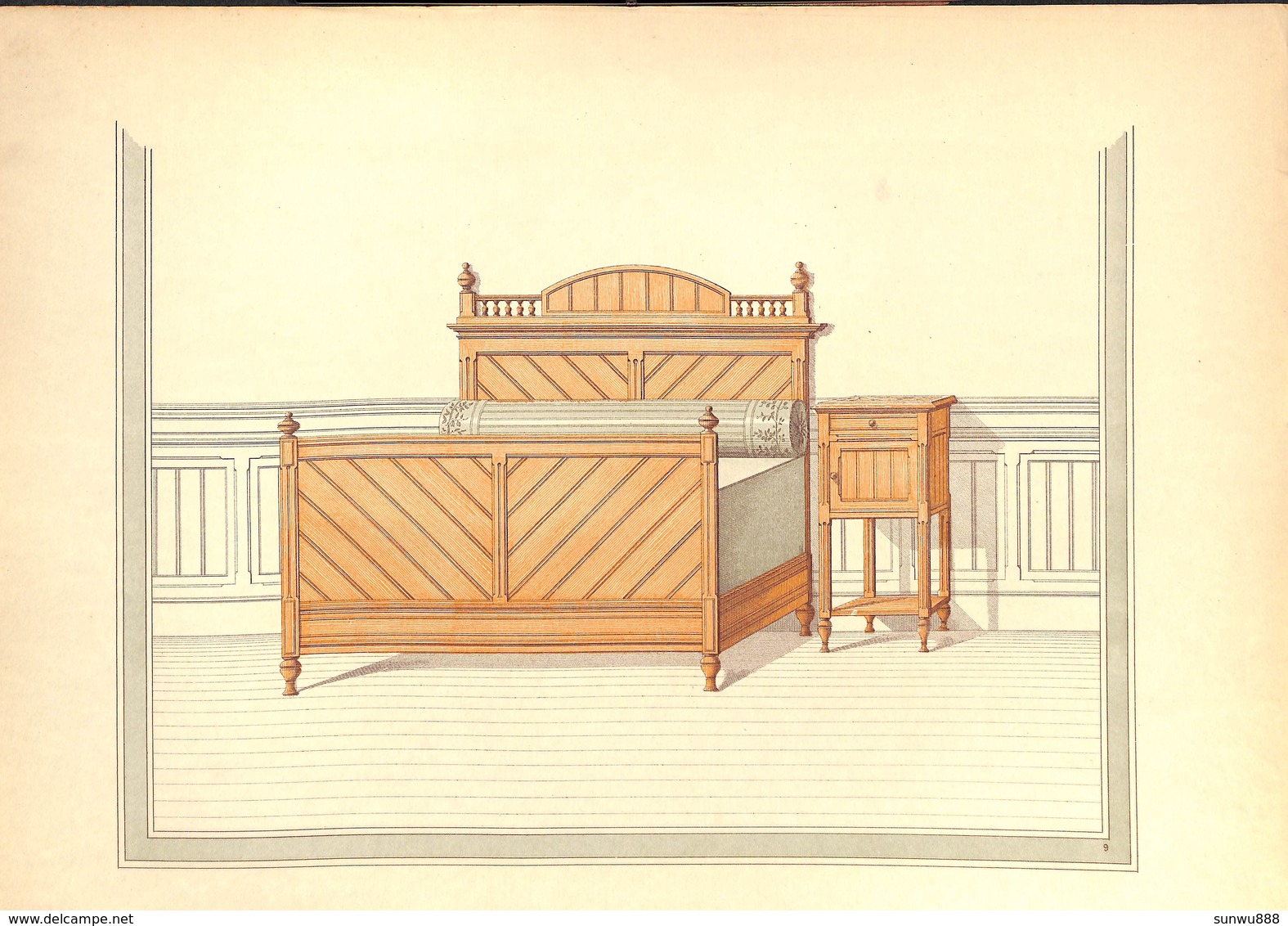 Lot 39 Planches Catalogue Litho Colorisée Meuble Editeur Ch Juliot à Dourdan (Art Nouveau Lorraine Essone Design Bertin?