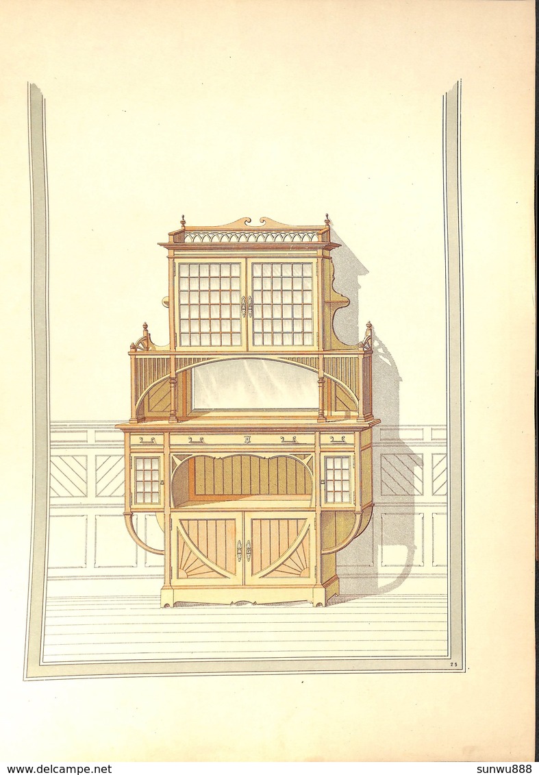 Lot 39 Planches Catalogue Litho Colorisée Meuble Editeur Ch Juliot à Dourdan (Art Nouveau Lorraine Essone Design Bertin?