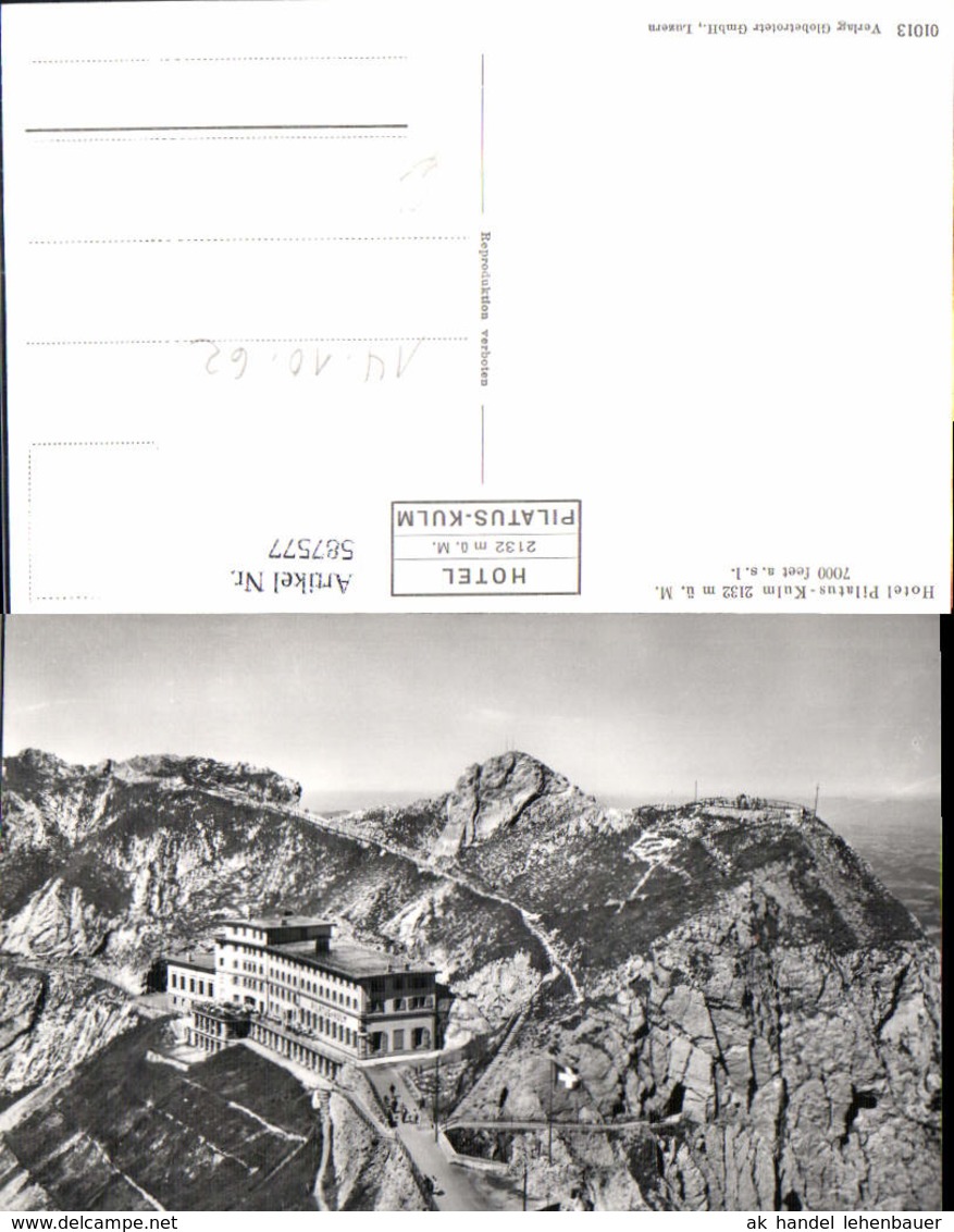 587577,Foto Ak Kriens Hotel Pilatus-Kulm Switzerland - Kriens