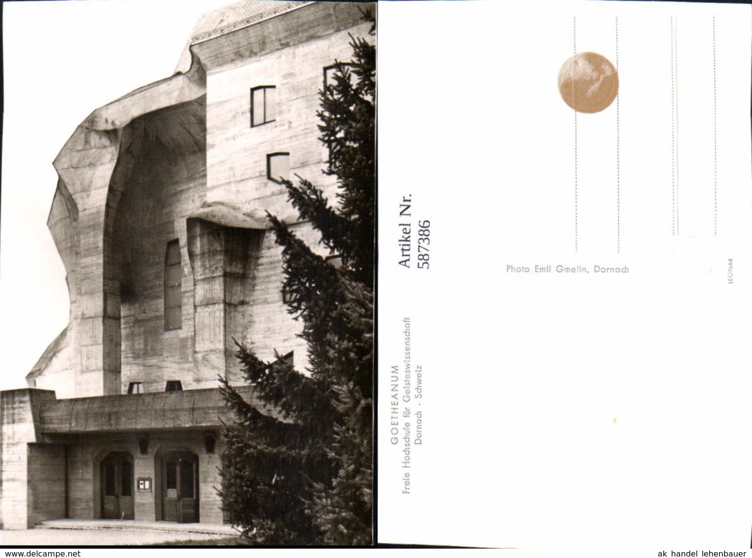 587386,Foto Ak Goetheanum Dornach Teilansicht Fassade Switzerland - Dornach