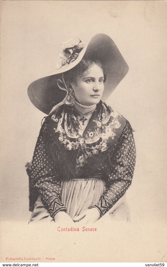 SIENA-COSTUME-CONTADINA SENESE-CARTOLINA NON VIAGGIATA ANNO 1906-1910 - Siena