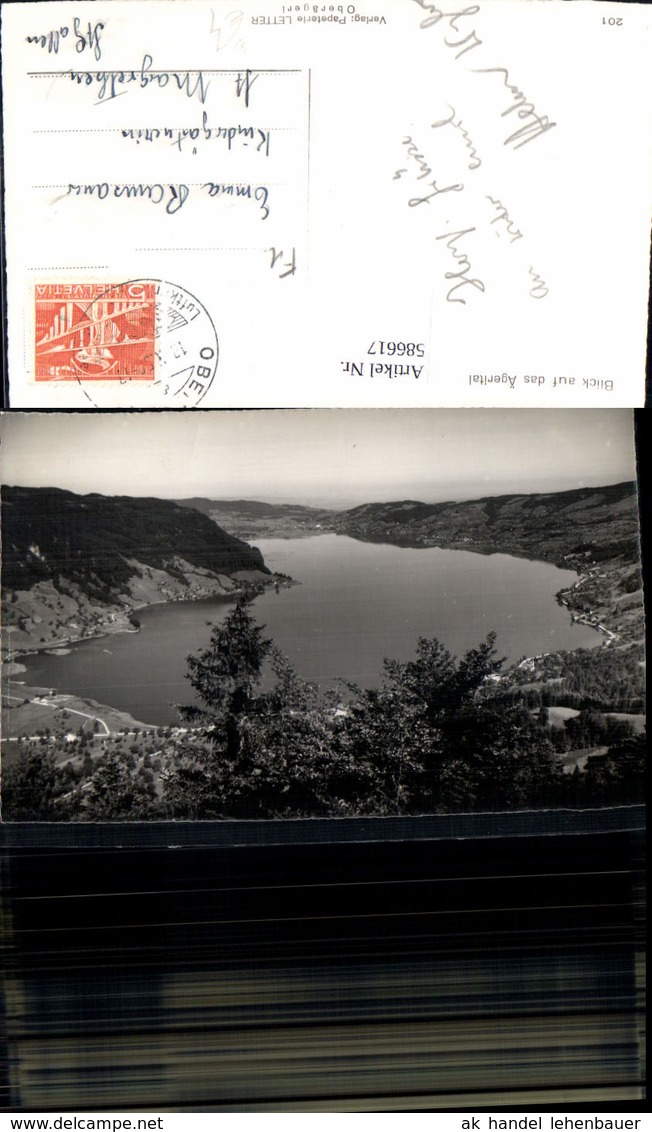 586617,Foto Ak Blick A. &Auml;gerital Ober&auml;geri Switzerland - Autres & Non Classés