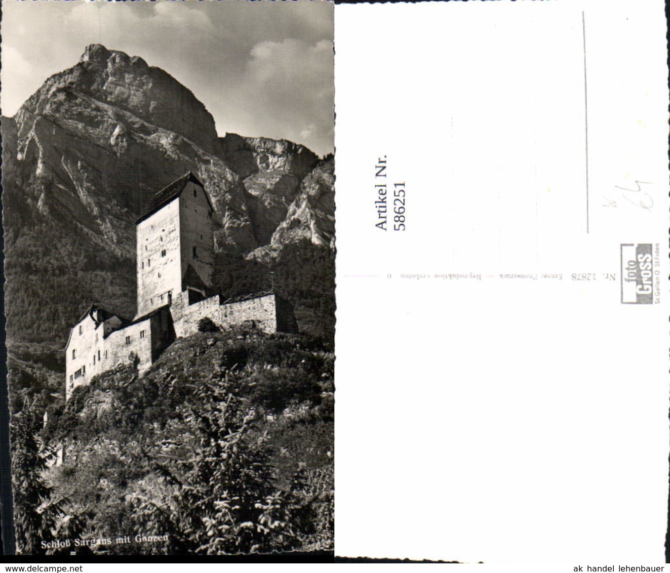 586251,Foto Ak Schloss Sargans M. Gonzen Switzerland - Sargans
