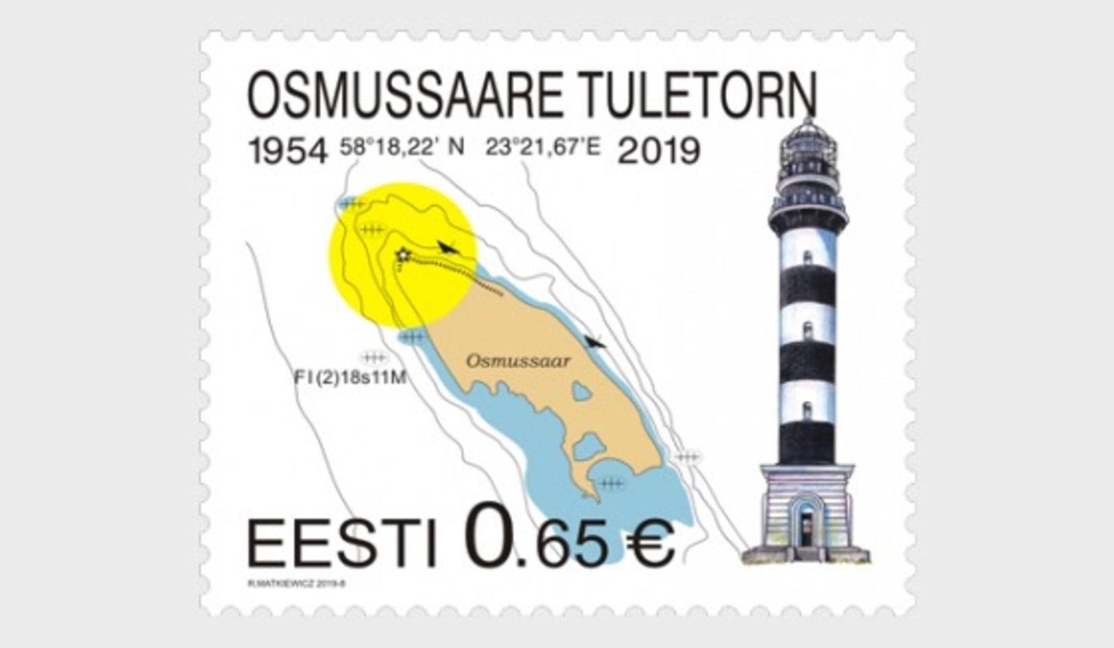 H01 Estonia 2019 Lighthouse  Osmussaare MNH Postfrisch - Estland