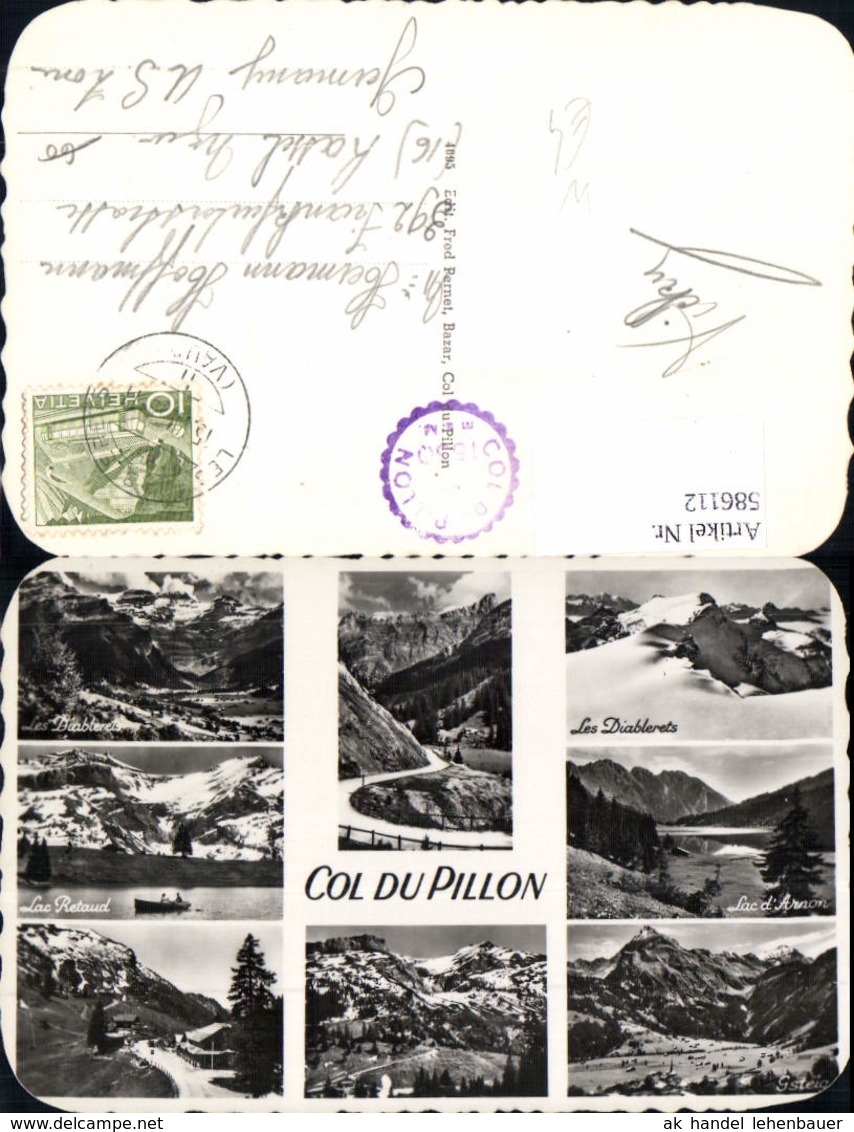 586112,Mehrbild Ak Col Du Pillon Les Diablerets Lac D Arnon Ormont-Dessus Switzerland - Ormont-Dessus 