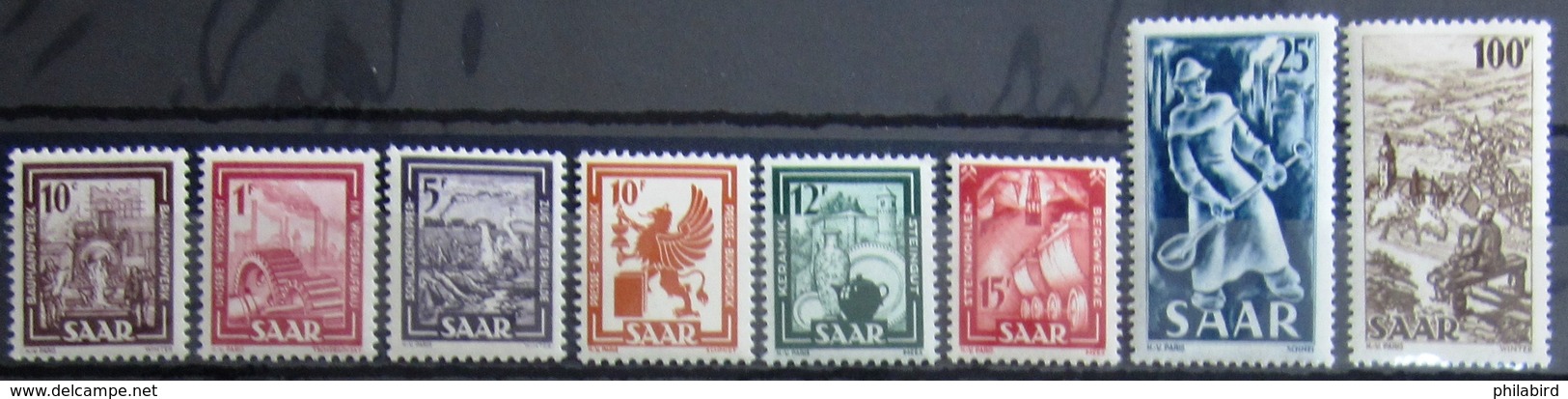 SARRE                    N° 255/262                  NEUF* - Unused Stamps