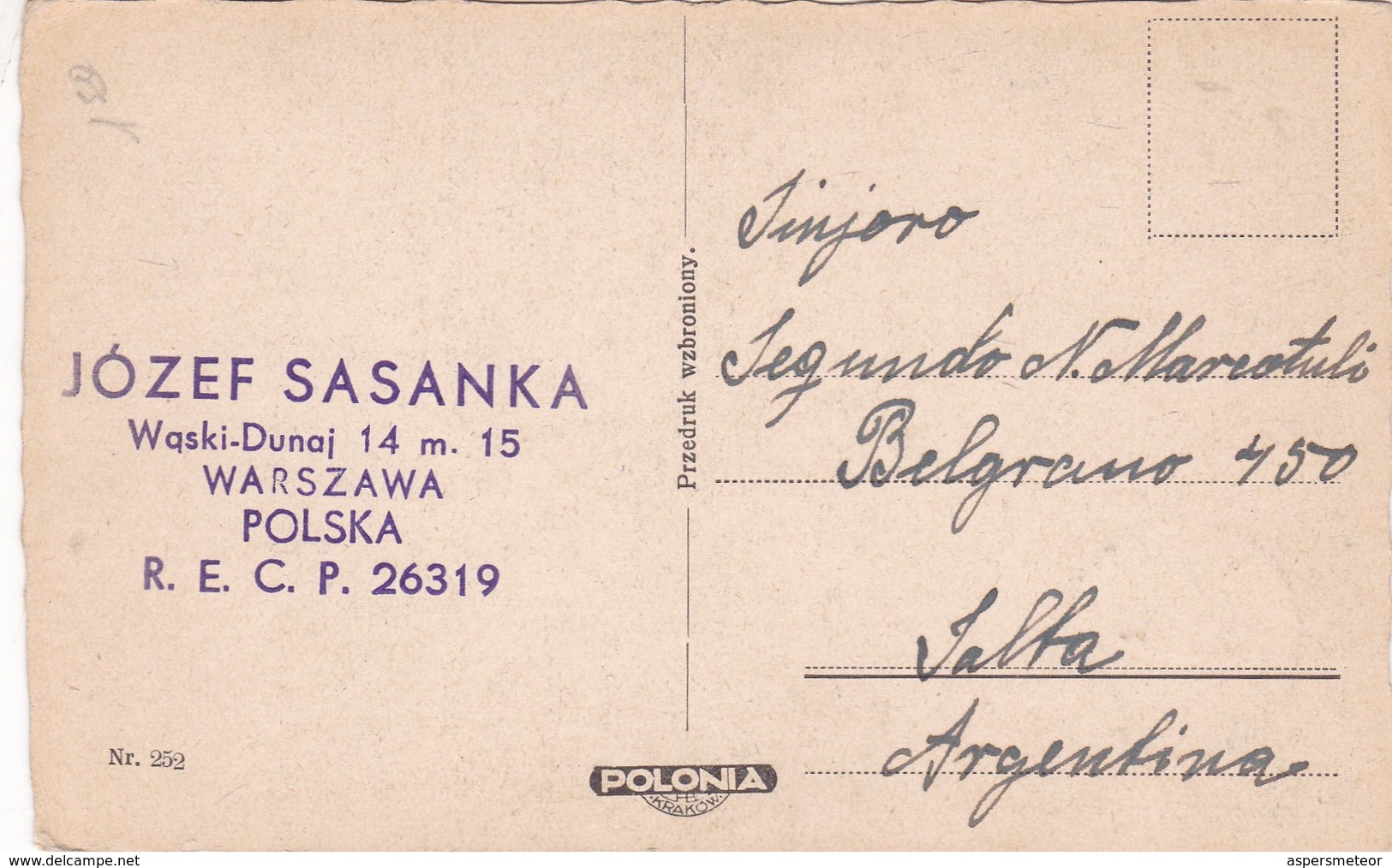 WARSAWA. WIADUKT PANIATOWSKIEGO. FOT DR A WICORACK. CIRCULEE YEAR 1939 A SALTA, ARGENTINE - BLEUP - Pologne