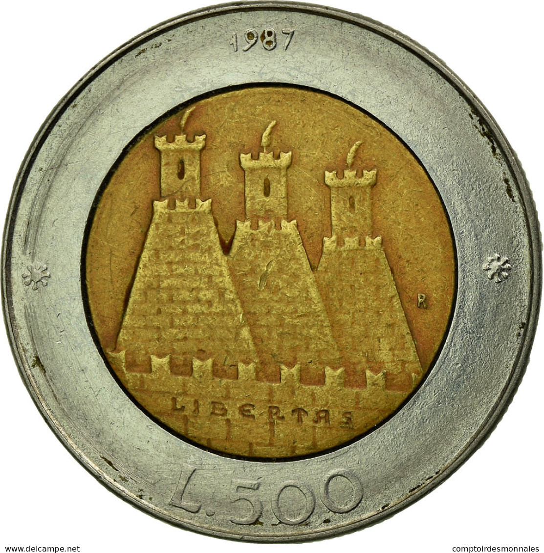 Monnaie, San Marino, 15th Anniversary - Resumption Of Coinage, 500 Lire, 1987 - Saint-Marin