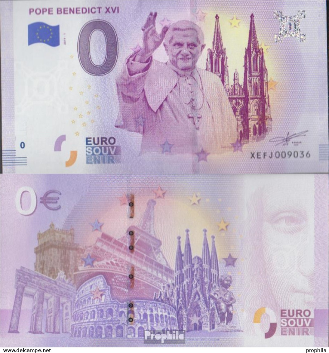 Vatikanstadt Souvenirschein Papst Benedikt XVI. Bankfrisch 2018 0 Euro Papst Benedikt XVI. - Vatican