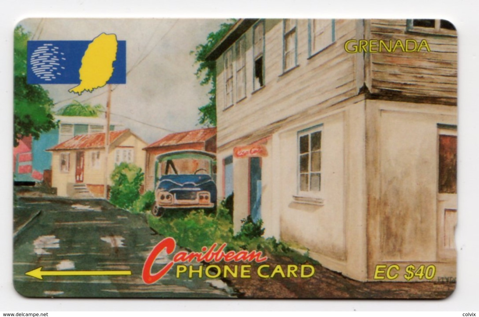 GRENADE CARAIBES CABLE & WIRELESS MV Cards GRE-4C 1992 40$  CN 9CGRC ST GEORGES - Grenada