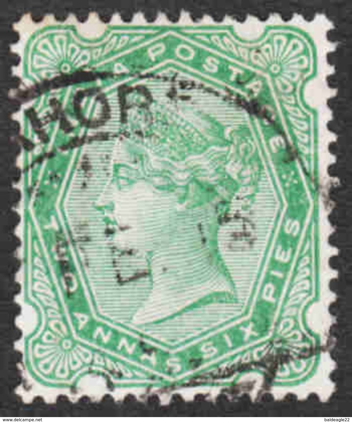 India - Scott #48 Used (2) - 1858-79 Kolonie Van De Kroon