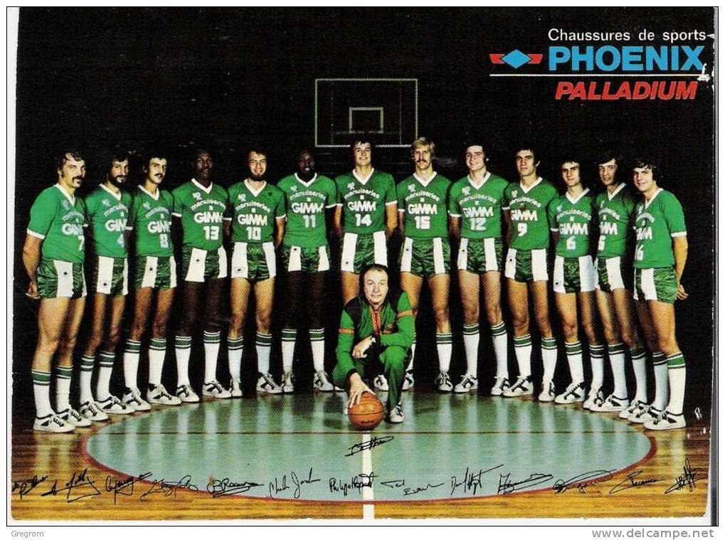 Basquet Ball VILLEURBANNE , A.S.V.E.L 14 Fois Champions De France , Autographes équipe , Palladium - Basket-ball