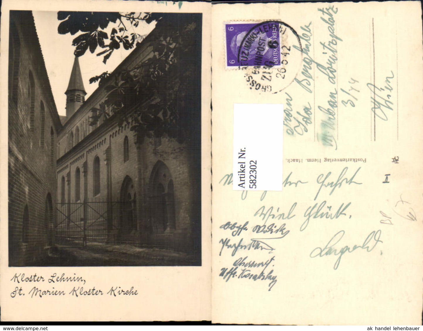 582302,Foto Ak Kloster Lehnin St Marien Kloster Kirche Bahnpost Zug 6 Grosskreuz Mark - Sonstige & Ohne Zuordnung