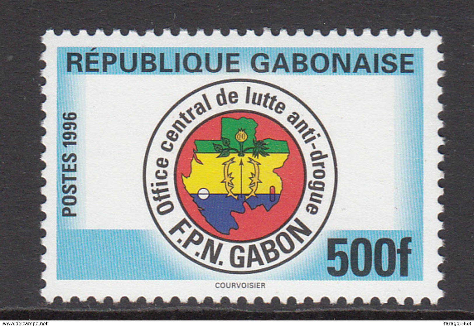 1996 Gabon Gabonaise Illegal Drugs Complete Set Of 1 MNH - Gabon