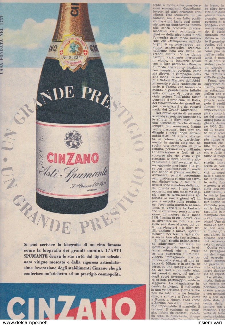 (pagine-pages)PUBBLICITA' ASTI CINZANO     Tempo1958/21. - Altri & Non Classificati